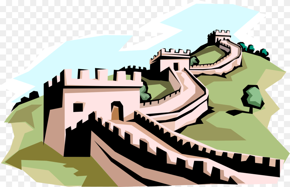 Great Wall Of China Great Wall Of China Vector, Architecture, Building, Castle, Fortress Png Image