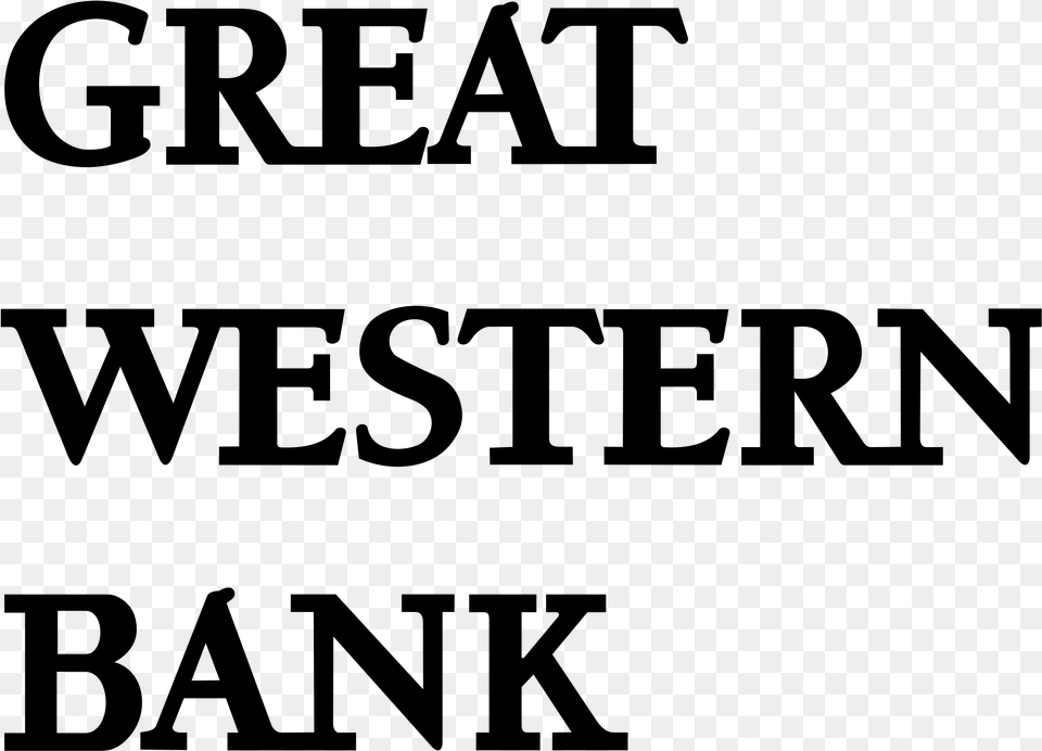 Great Western Bank Logo Transparent Great Western Bank, Gray Png