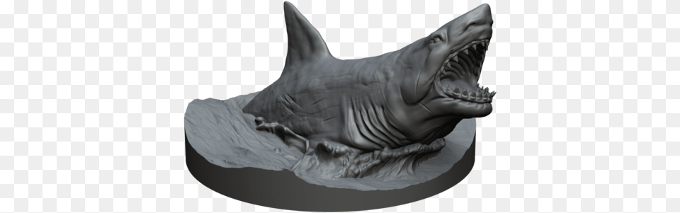 Great White Shark And Fins Stl Miniature File Shark Miniature, Animal, Fish, Sea Life Free Png Download