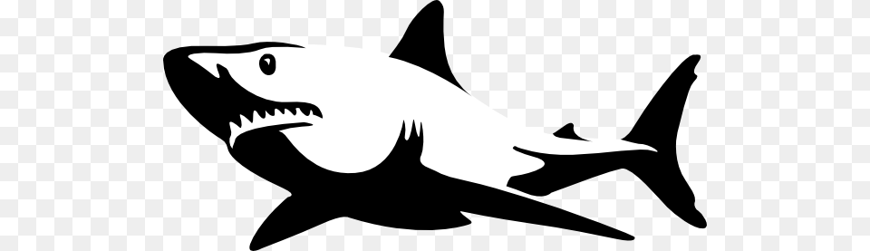 Great White Shark Stencil Blue Shark Clip Art, Animal, Fish, Sea Life Free Png