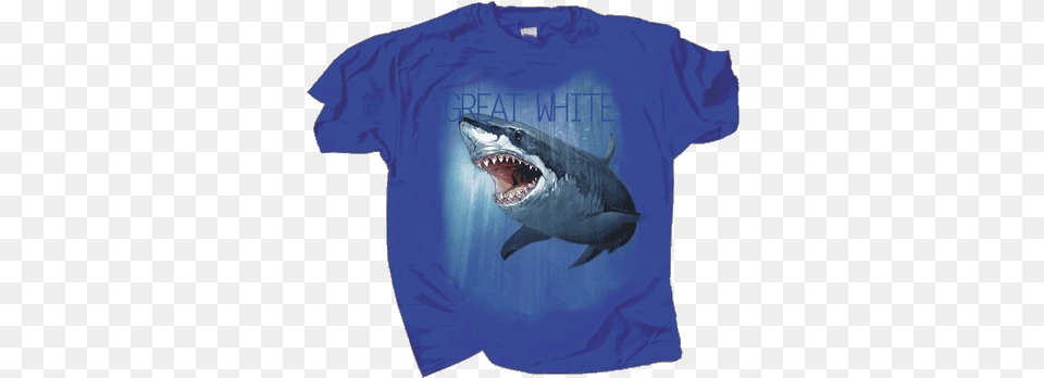 Great White Shark Youth T Shirt T Shirt, Clothing, T-shirt, Animal, Fish Png Image