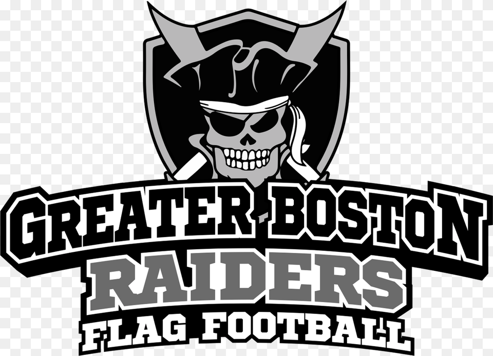 Greater Boston Raiders Flag Football Logo 4th Infantry Division, Stencil, Face, Head, Person Png