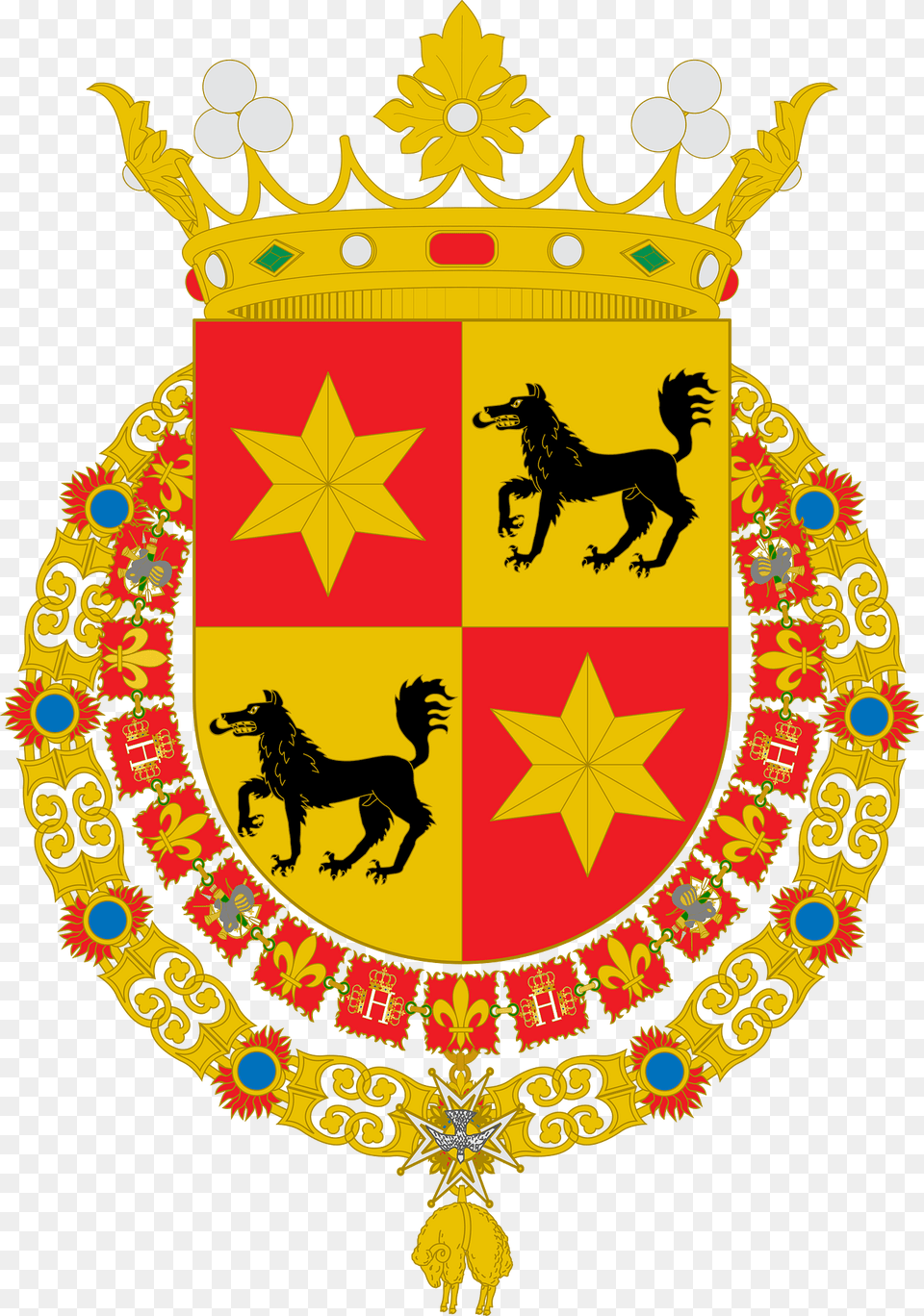 Greater Coat Of Arms Of Blas De Lezo Clipart, Emblem, Symbol, Animal, Canine Png Image