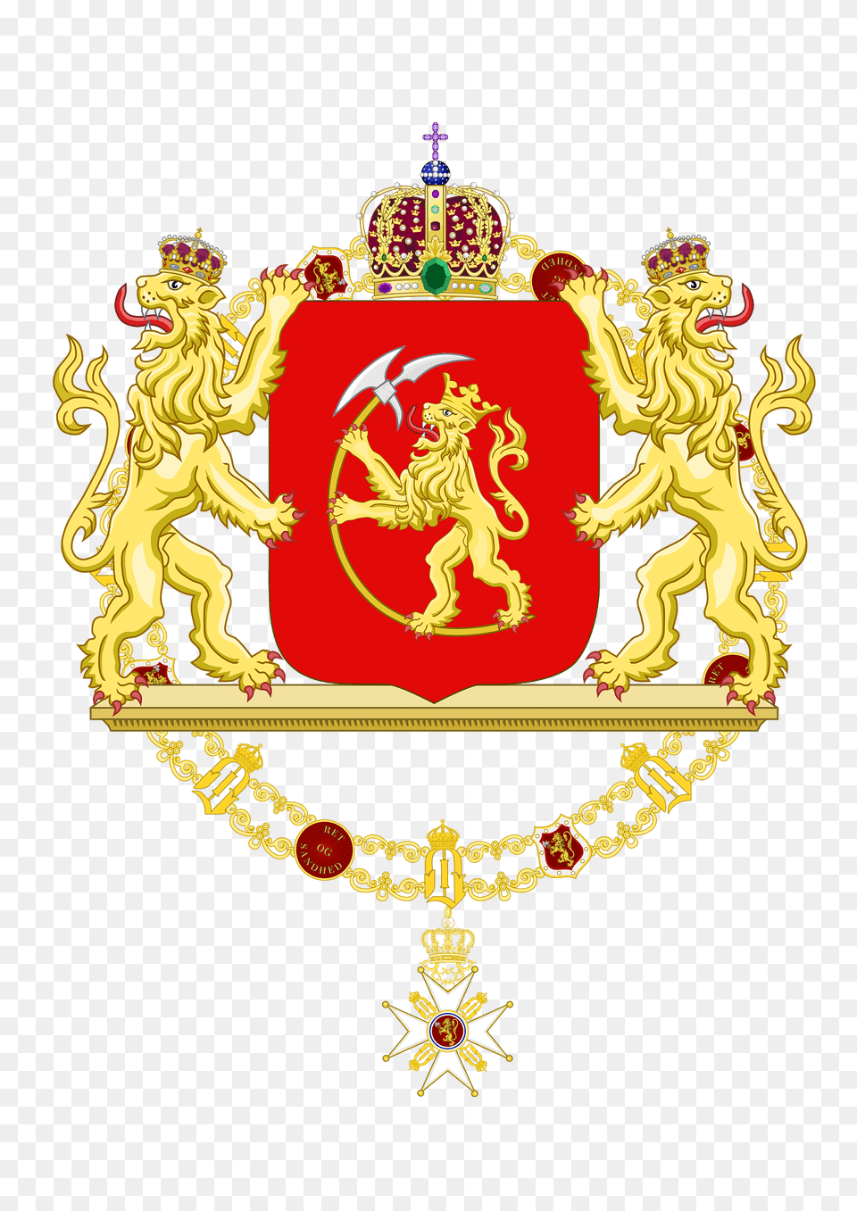 Greater Coat Of Arms Of Karl Xiv Johan1 Clipart, Emblem, Symbol, Adult, Bride Png Image