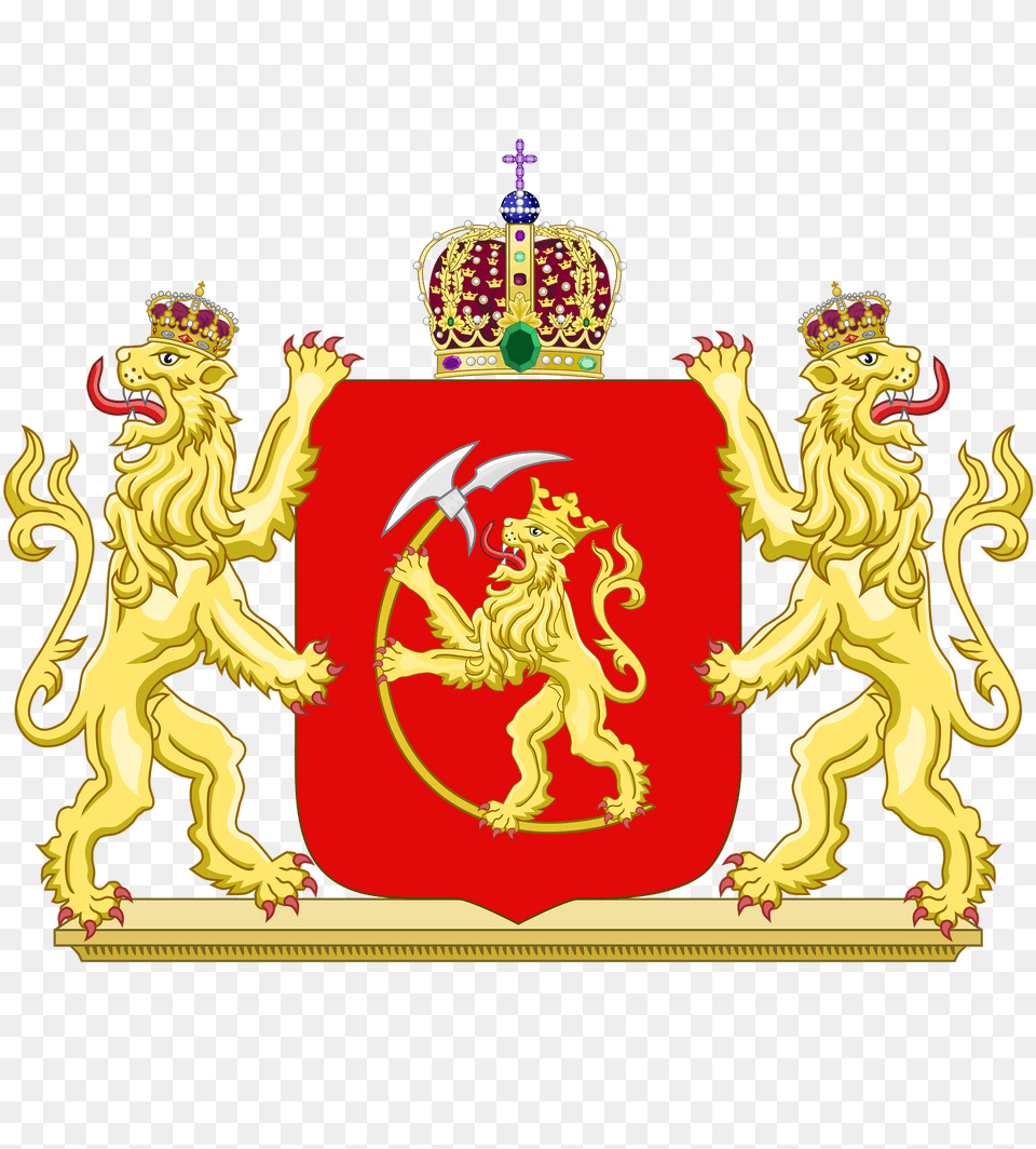 Greater Coat Of Arms Of Karl Xiv Johan2 Clipart, Emblem, Symbol, Adult, Bride Free Transparent Png