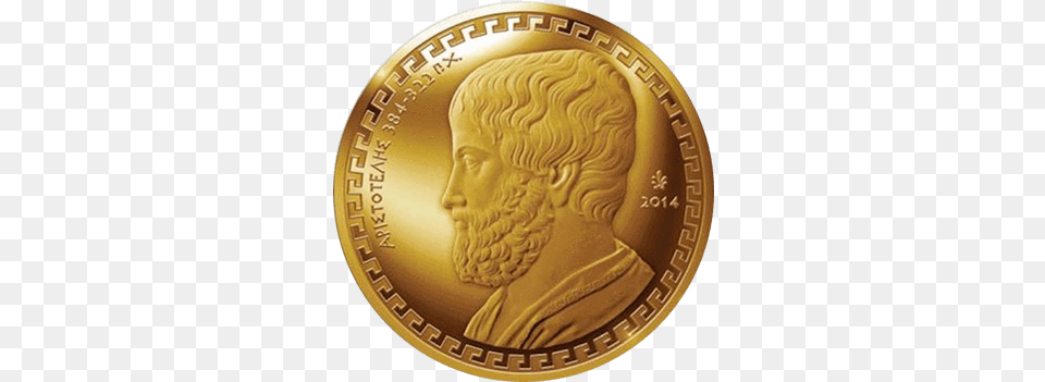Greece 200 Euro Aristotle Gold Coin 2014 Hockey Hall Of Fame, Money, Person Png