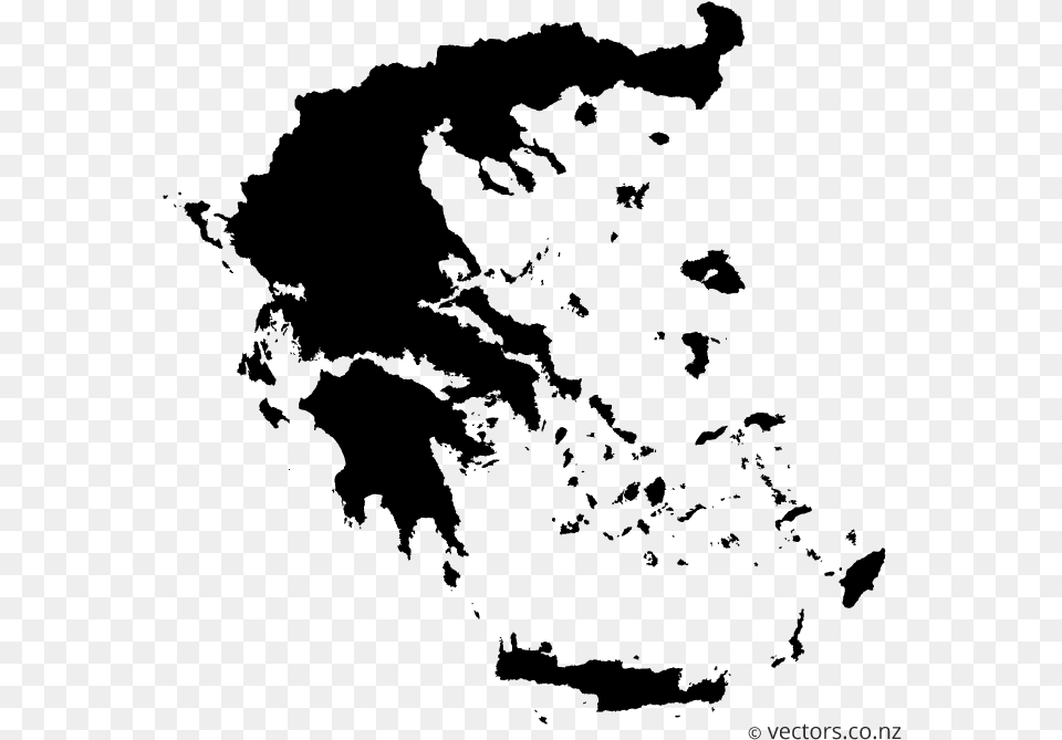 Greece Map, Lighting, Gray Png