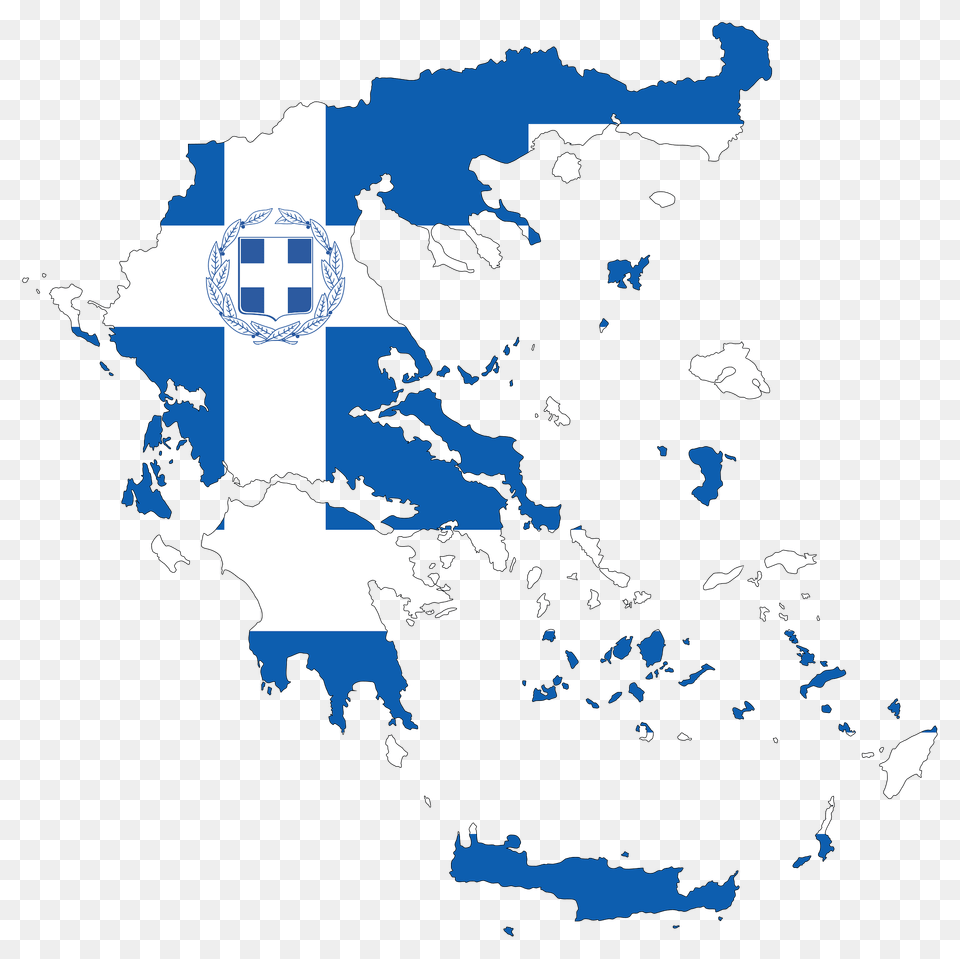 Greece Map Flag With Stroke And Coat Of Arms Clipart, Chart, Plot, Diagram Png