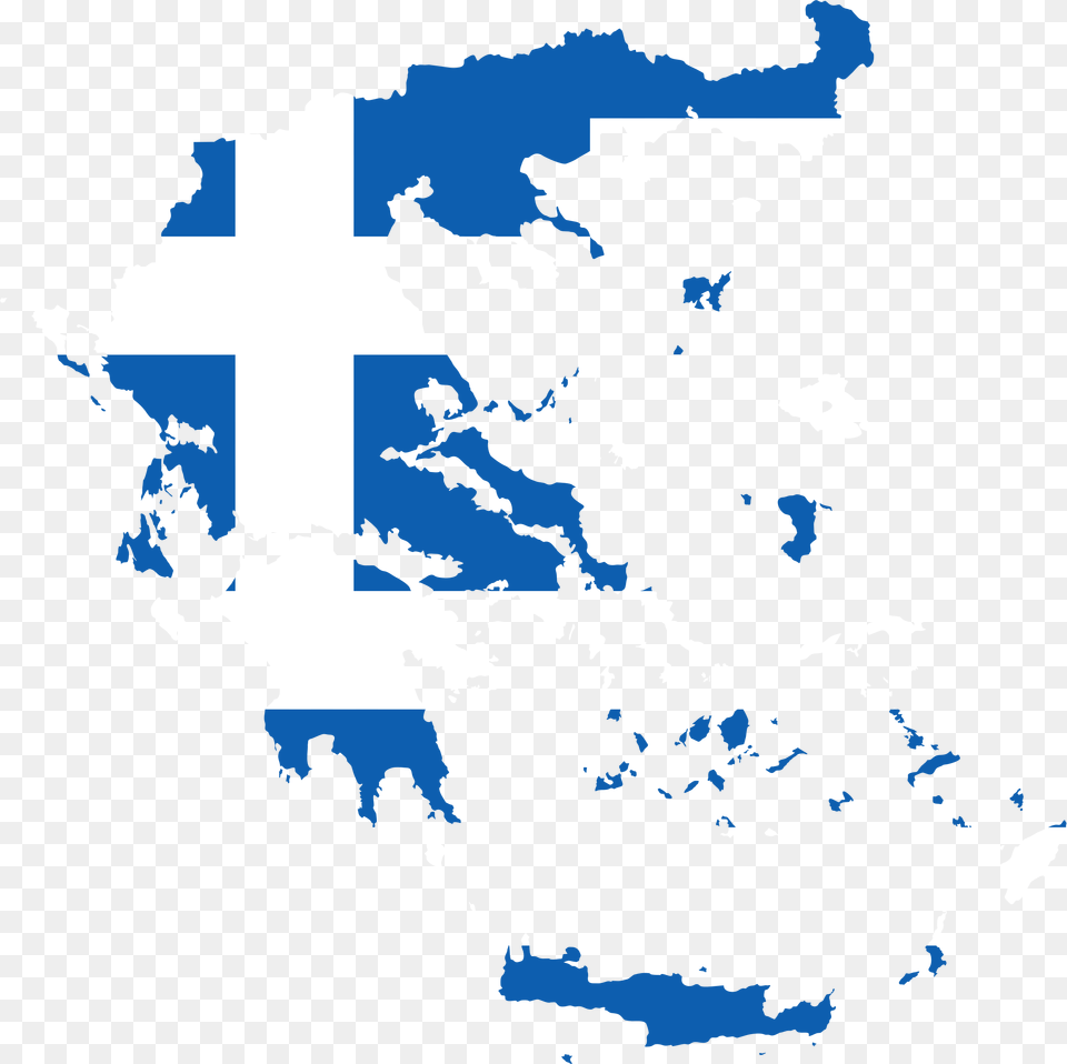 Greece Map With Flag, Chart, Plot, Water, Sea Free Transparent Png