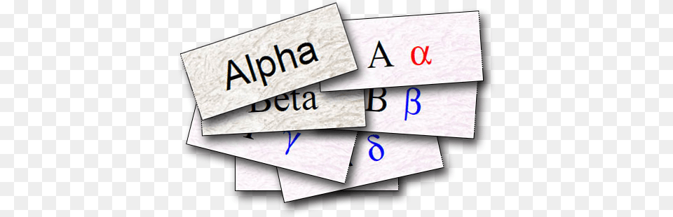 Greek Alphabet Cards, Text, Number, Symbol, Mailbox Free Png Download