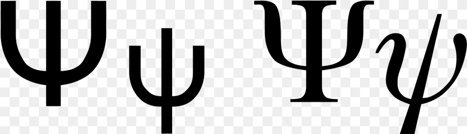 Greek Alphabet Psi, Gray Free Png