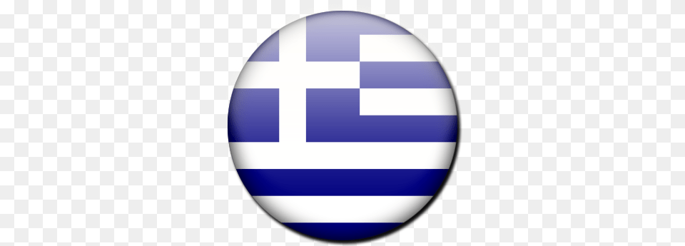 Greek Button Dak Greece Flag, Sphere, Disk, Ball, Football Free Transparent Png