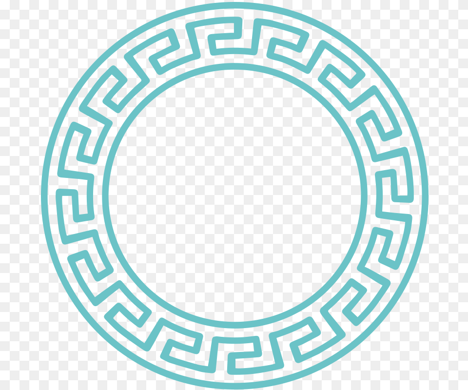 Greek Circle Greek Circle Pattern, Turquoise Png Image