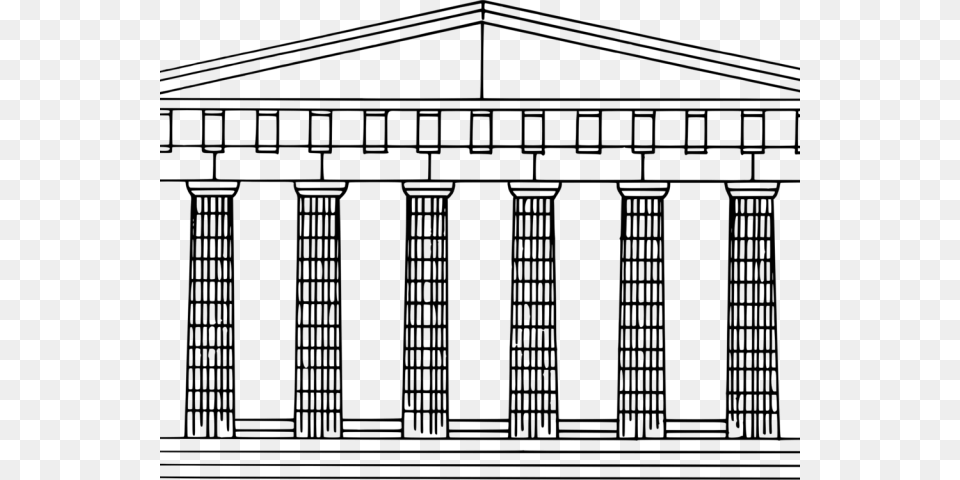 Greek Clipart Doric Column Clip Art, Gray Free Transparent Png