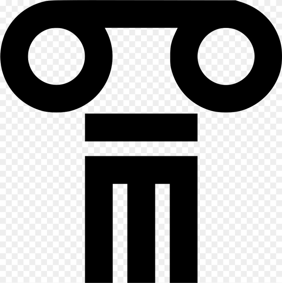 Greek Column Icon Stencil Free Png Download