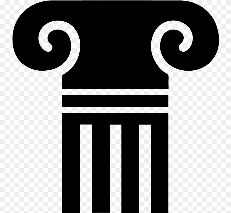 Greek Column Icon White Pillar Icon, Gray Png Image