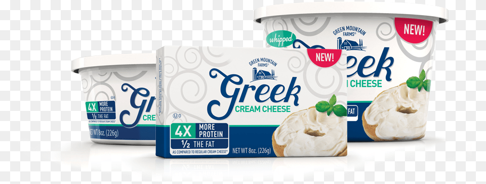 Greek Cream Cheese Green Mountain, Dessert, Food, Yogurt, Ice Cream Png Image