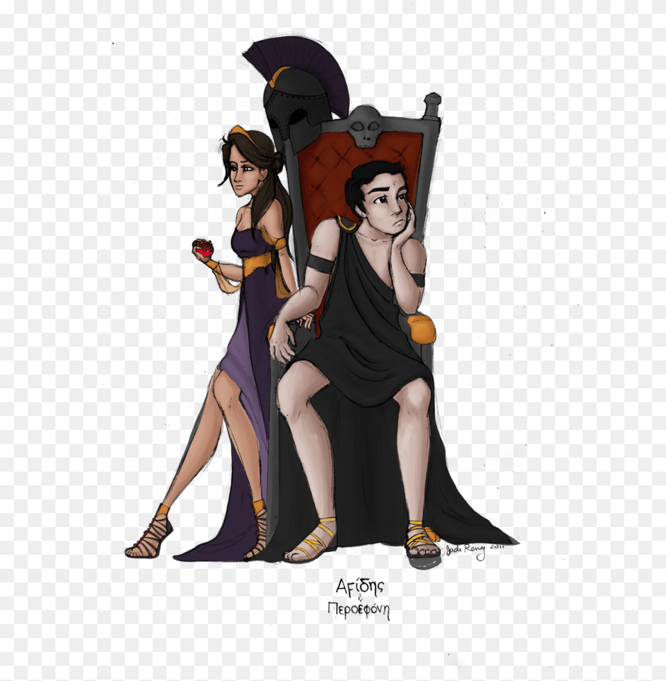 Greek God And Goddess Hades And Persephone On Throne, Adult, Person, Female, Woman Free Png