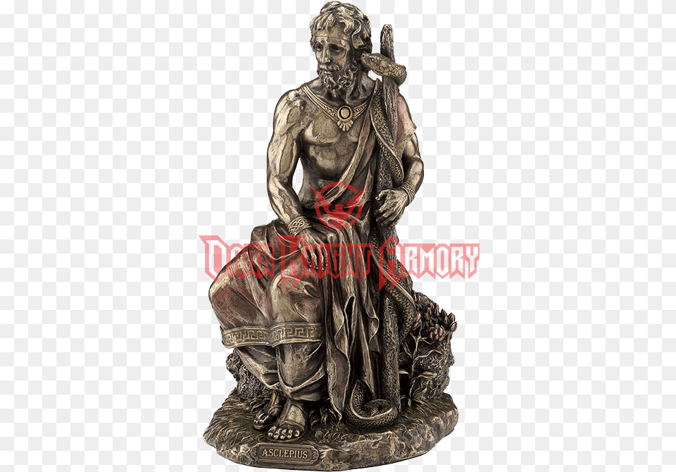 Greek God Of Medicine Asclepius Statue Asclepius Greek God Of Medicine Statue, Bronze, Figurine, Adult, Bride Png Image