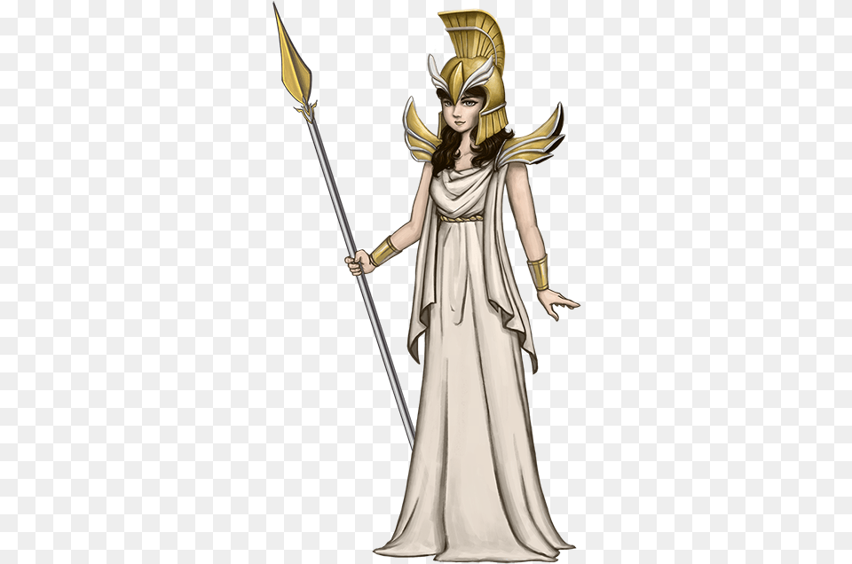 Greek Goddess Athena Cartoon, Clothing, Costume, Person, Adult Png