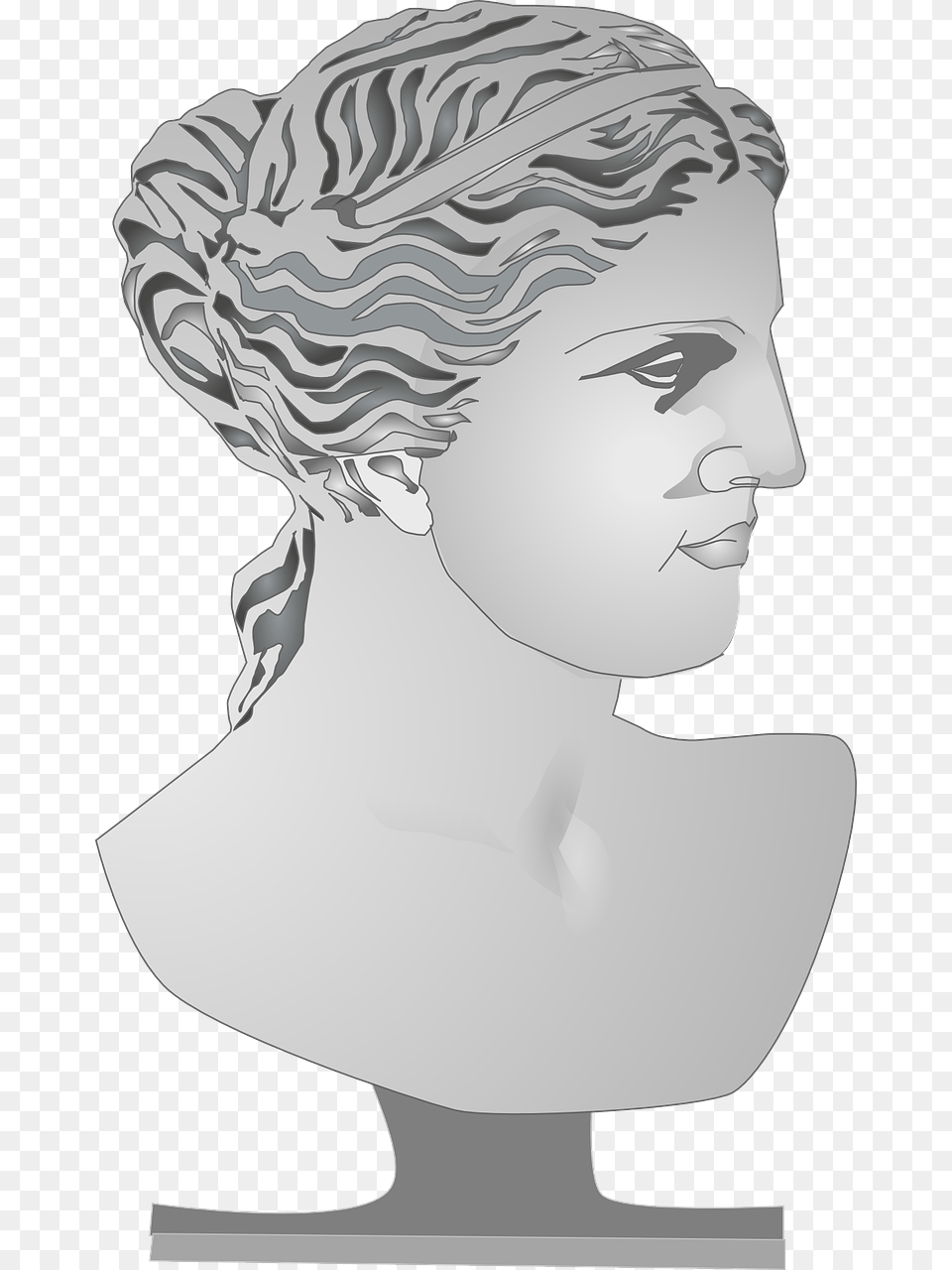 Greek Goddess Bust Roman Goddess Statue Clipart, Head, Art, Portrait, Face Free Transparent Png