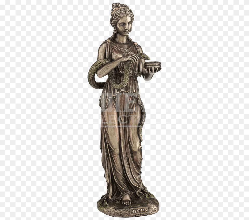 Greek Goddess Hygieia Statue, Art, Bronze, Person, Figurine Png