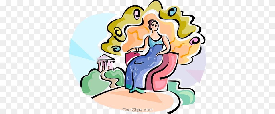 Greek Gods Hera Goddess Of Marriage Royalty Vector Clip Art, Person, Face, Head, Painting Png