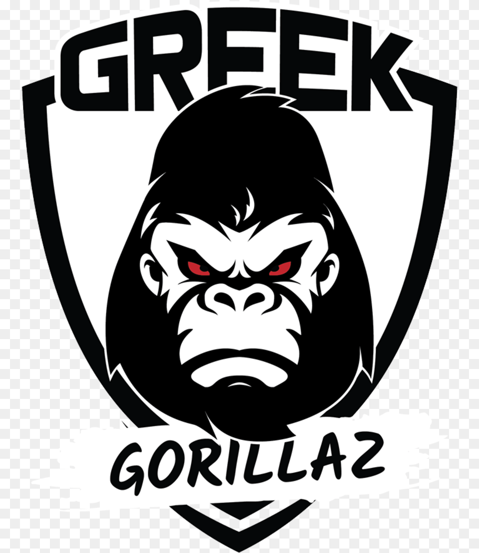 Greek Gorillaz Dlsu, Logo, Stencil, Baby, Face Png Image
