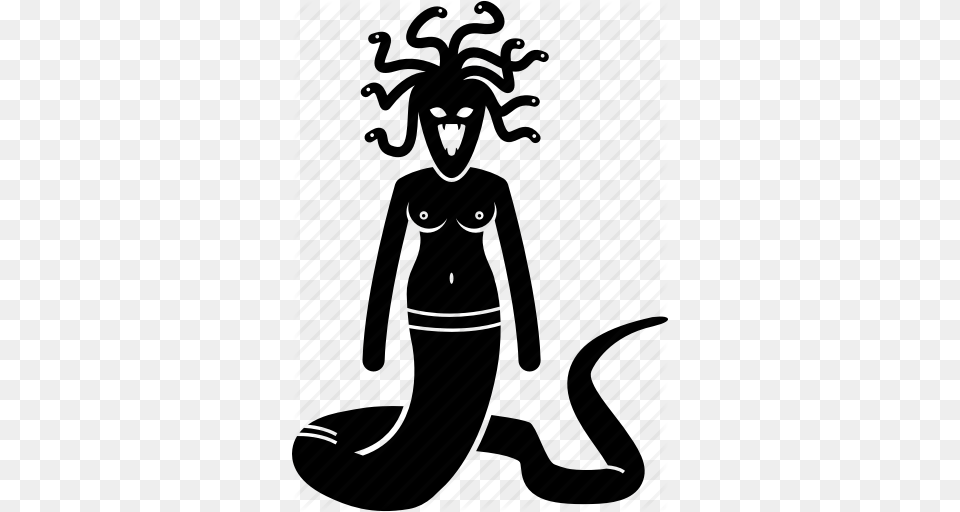 Greek Hair Medusa Monster Mythical Mythology Snake Icon Free Png