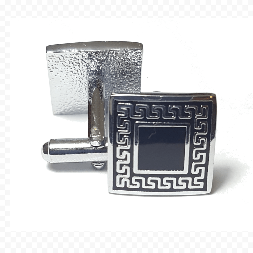 Greek Key Cuff Links Cufflink, Accessories, Buckle, Silver Png