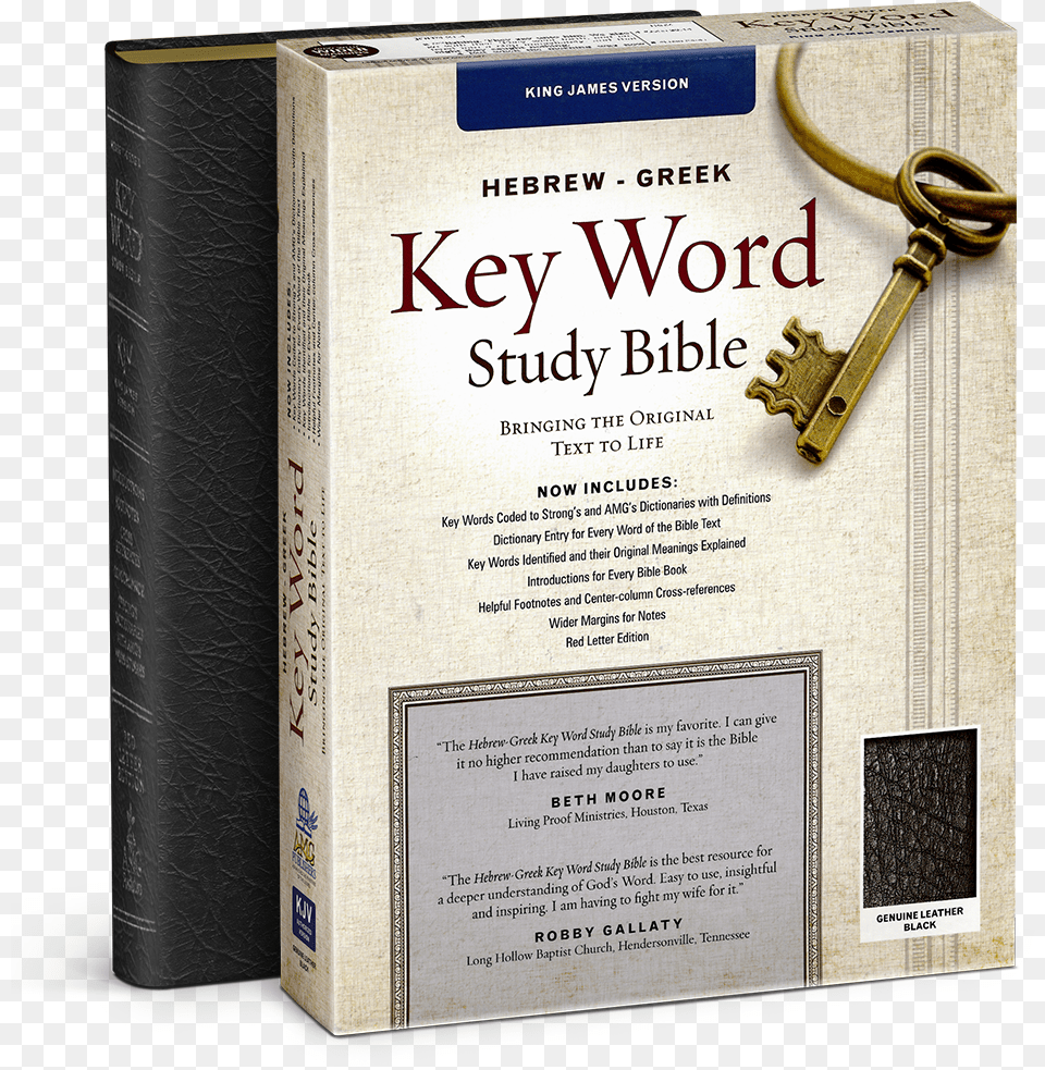 Greek Key Keyword Study Bible Kjv, Book, Publication Png