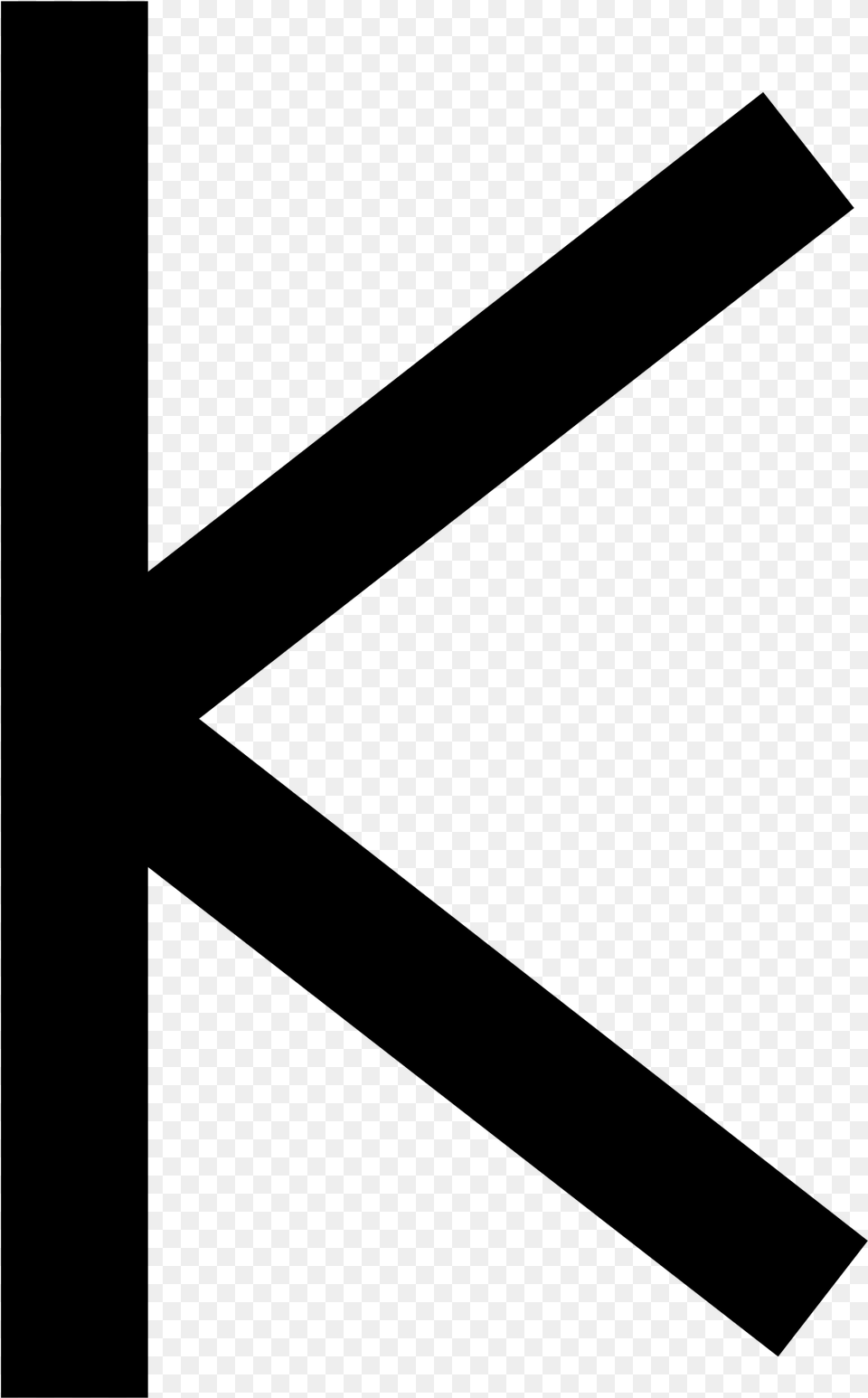 Greek Letter K, Gray Png