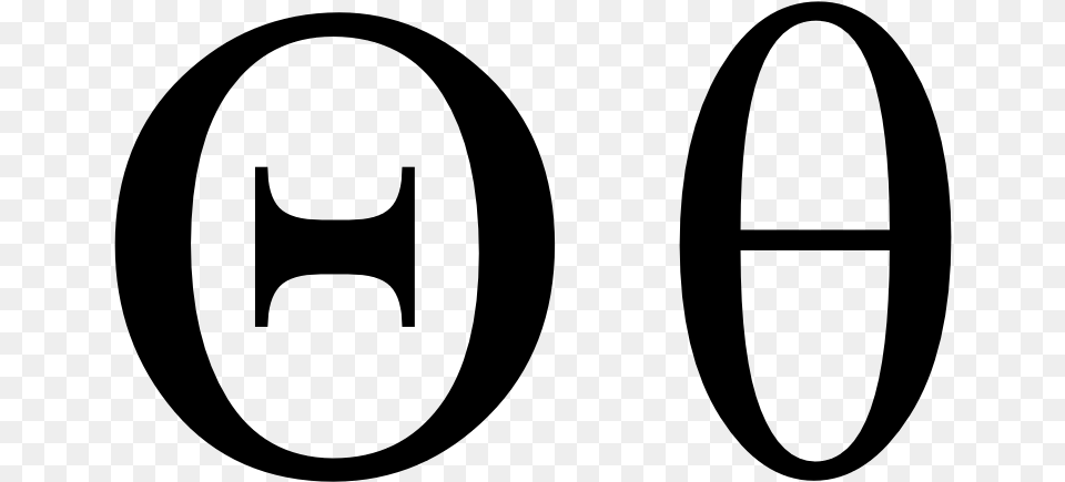 Greek Letter Theta, Gray Free Transparent Png