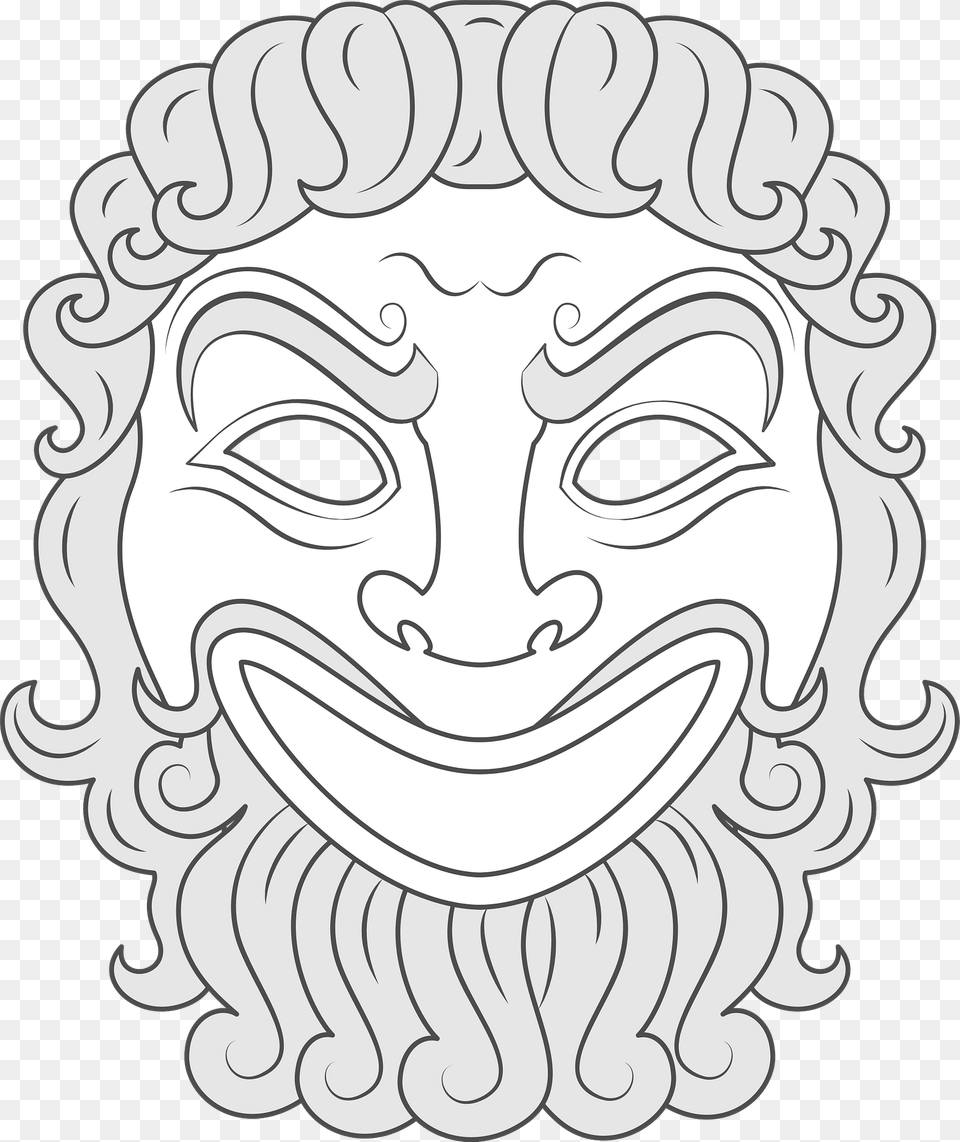Greek Mask Clipart, Baby, Person, Art, Drawing Free Png Download
