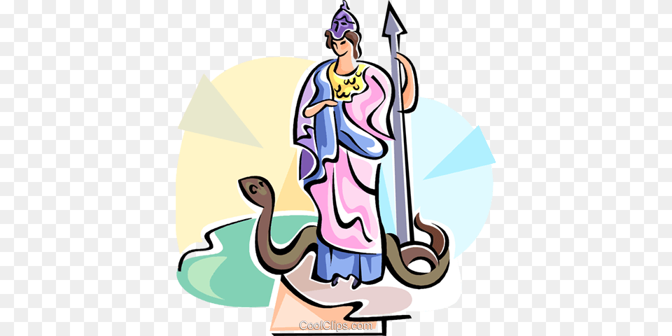 Greek Mythology Athena Royalty Vector Clip Art Illustration, Adult, Female, Person, Woman Free Transparent Png
