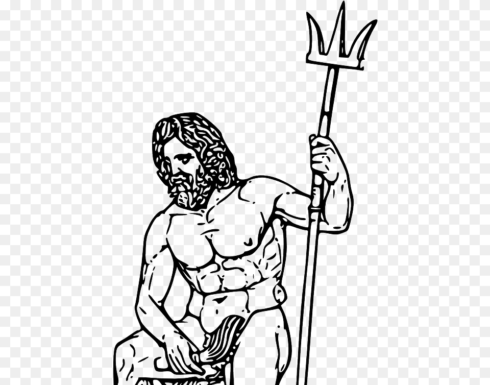 Greek Mythology Comics Workshop Poseidon God Clip Art, Weapon, Person, Trident Free Png