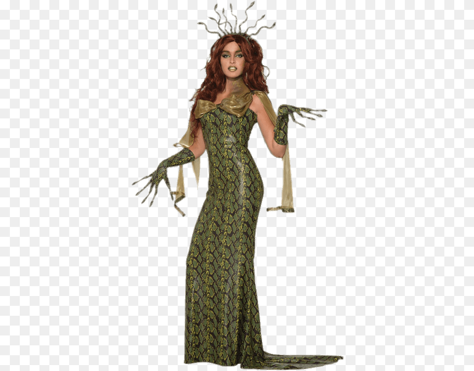 Greek Mythology Greek Goddess Medusa Costume, Clothing, Dress, Person, Formal Wear Png