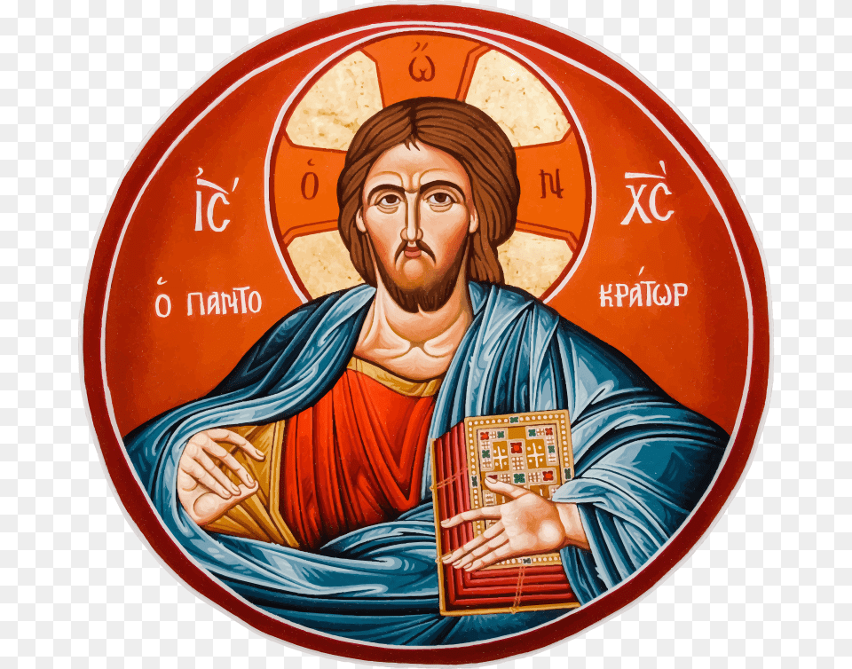 Greek Orthodox Jesus Christ Mural, Adult, Male, Man, Person Free Transparent Png