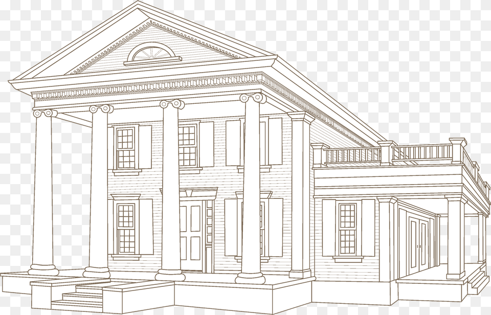 Greek Revival Architecture House, Building, Housing, Arch, Art Free Png
