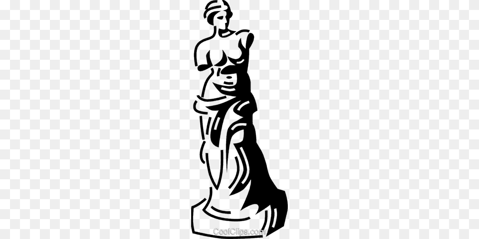 Greek Sculpture Royalty Vector Clip Art Illustration, Person, Face, Head, Kneeling Png