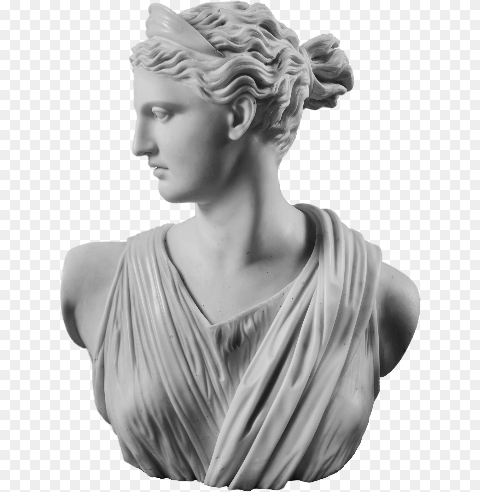 Greek Statue Woma, Art, Person, Face, Head Png