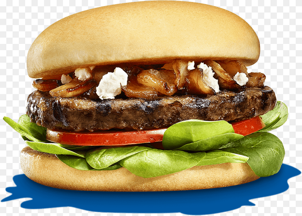 Greek Style Spinach Amp Onion Burger Hamburger, Food Png Image