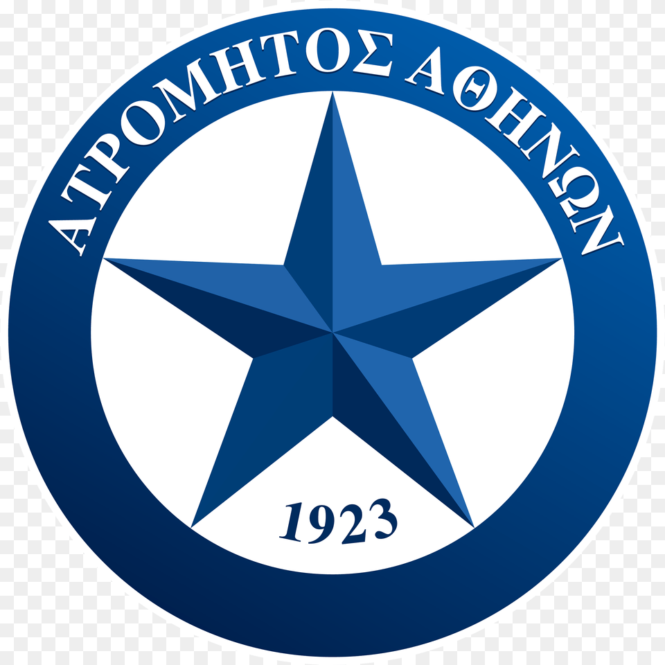Greek Super League Football Logos Atromitos Athens Logo, Symbol, Star Symbol, Disk Free Png Download