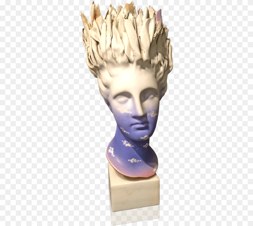 Greek Surrealist Ceramic Sculptured Celestial Head Bust, Person, Figurine, Face, Art Free Png Download
