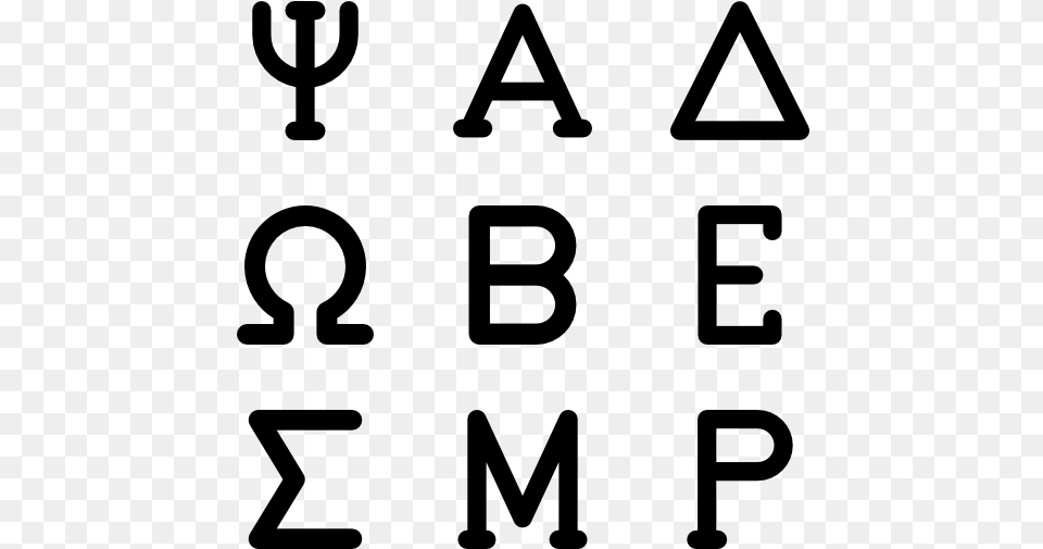 Greek Symbols Greek Alphabet Icon, Gray Png