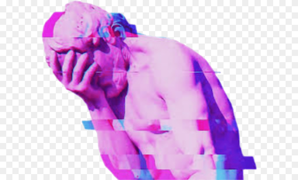 Greek Vaporwave, Purple, Adult, Male, Man Free Transparent Png