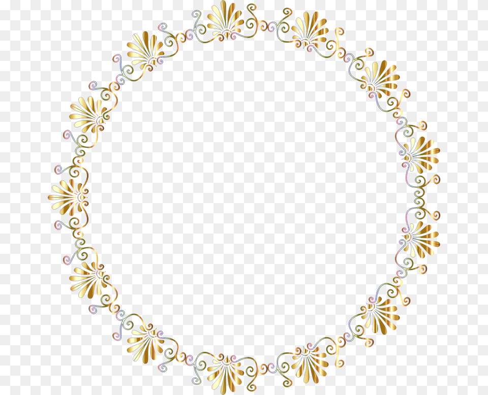 Greek Vignette Frame Chromatic No Background Border Circle Frame Transparent, Accessories, Jewelry, Necklace, Bracelet Free Png