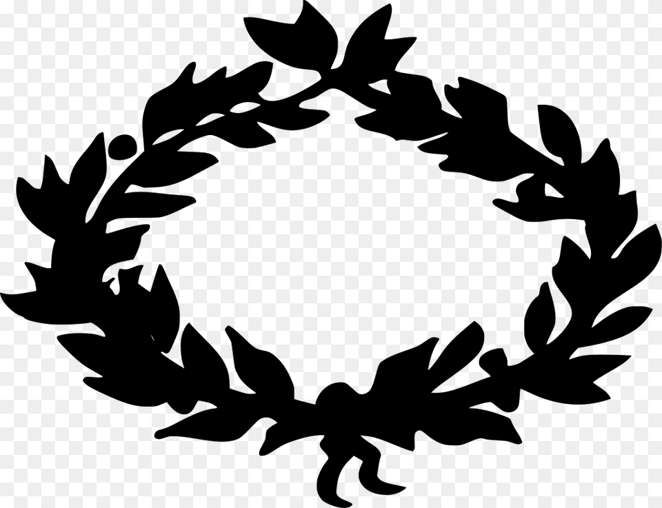 Greek Wreath, Gray Free Png