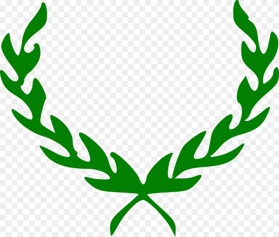 Greek Wreath, Green, Leaf, Plant, Emblem Png Image