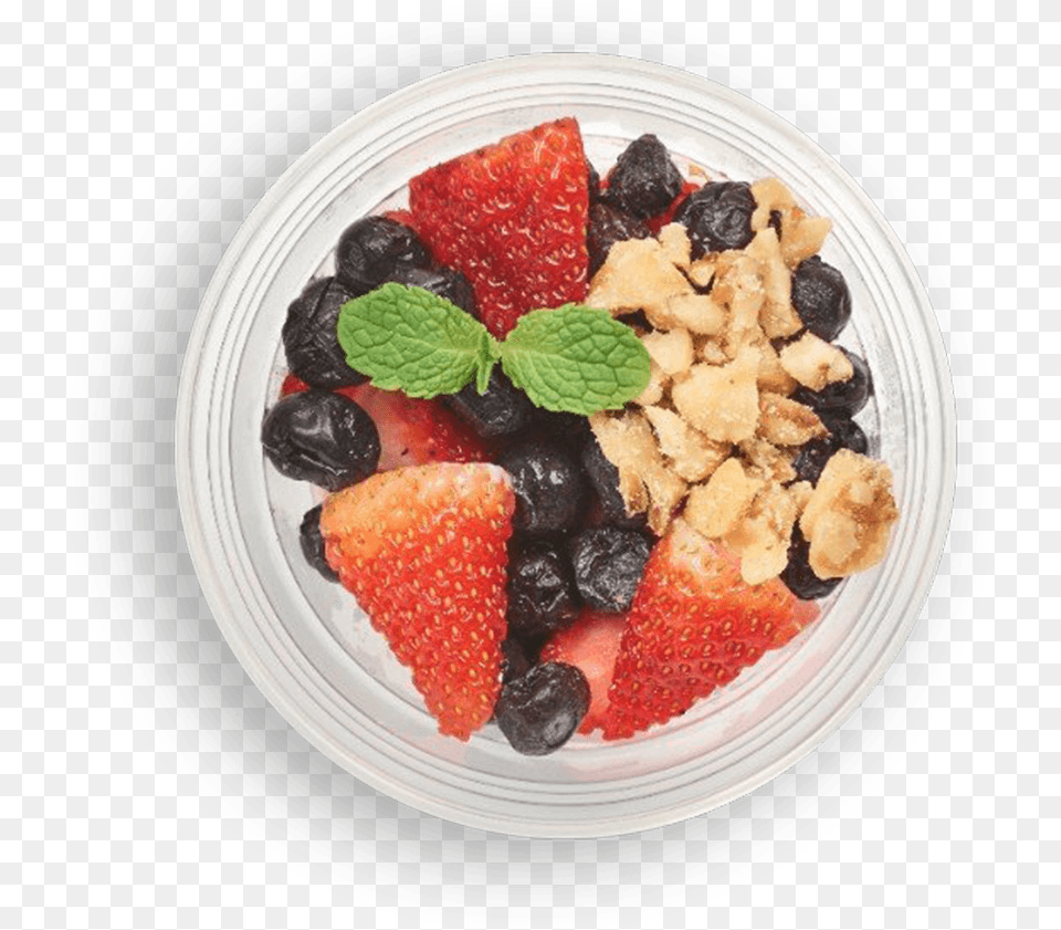 Greek Yogurt And Berries Strawberry, Berry, Blueberry, Food, Fruit Free Transparent Png